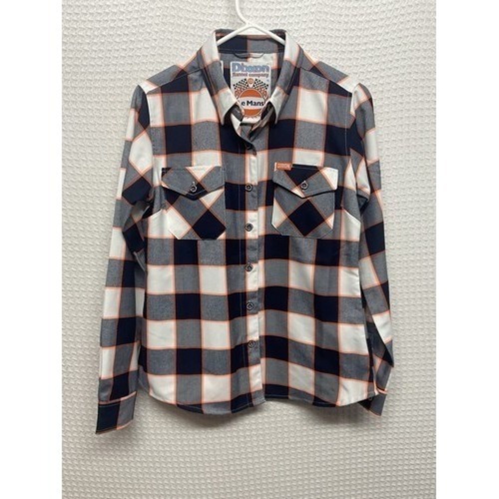 NWOT Dixxon 13 Le‎ Mans Plaid Long Sleeve Button Up Flannel Shirt Women M China
